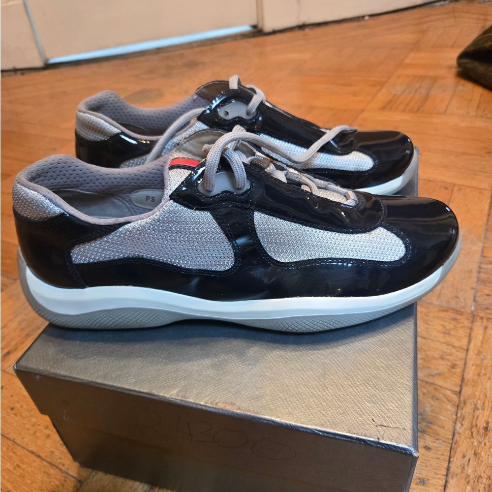 Prada Men's Sneakers in Navy and Gray